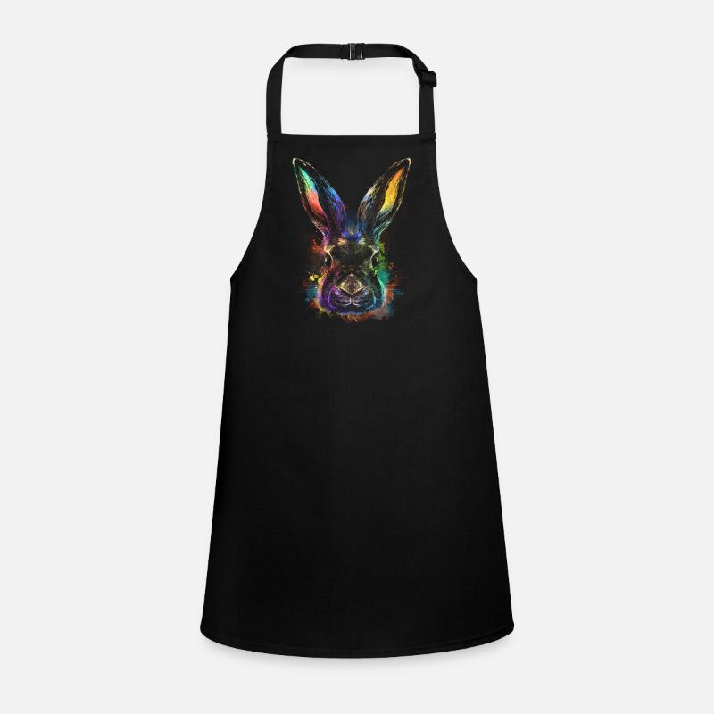 Colorful Rabbit Rabbit Face Rammler Rabbit Rabbit Breeding Children's Apron