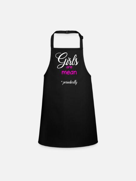 Girls are mean (periodically) - Tablier Enfant - noir - Devant