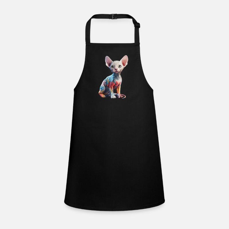 Sphynx Cat flowers Children's Apron