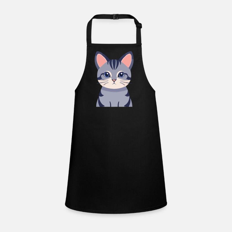 chat gris mignon Tablier Enfant