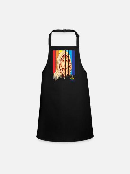 Positive, positive mind vibes life - Children's Apron - black - Front