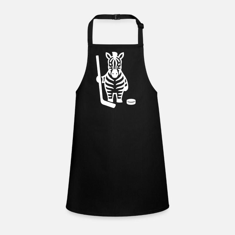 Minimalistisches Zebra Eishockey Silhouette Design Schürze für Kinder