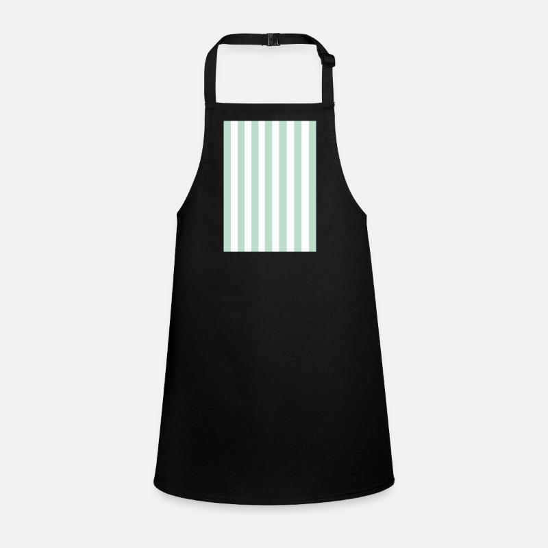 Stripes - green, white, personalizable Children's Apron