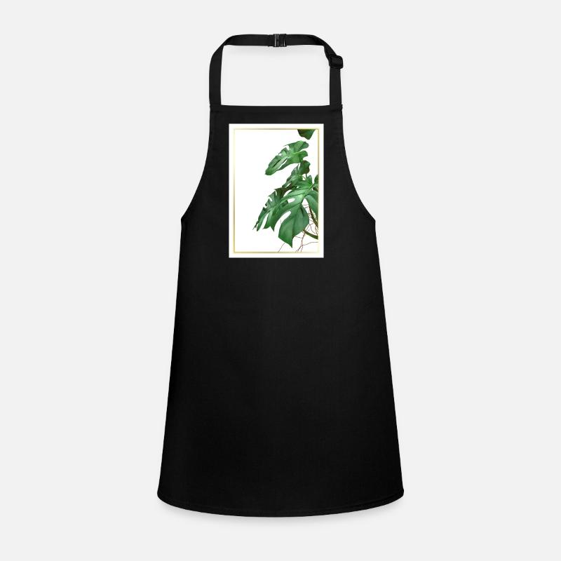 Feuilles de monstera dans un cadre doré Tablier Enfant
