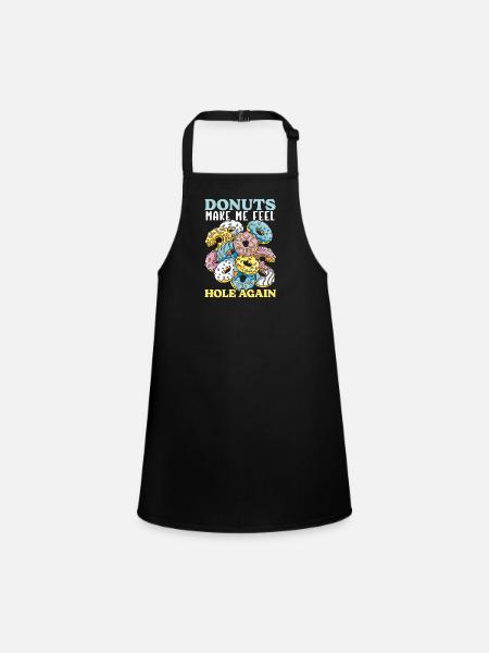 National Donut Day, Donut Lovers, - Children's Apron - black - Front