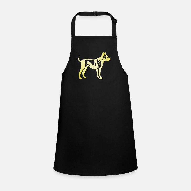 Silhouette de chien Bull Terrier Tablier Enfant