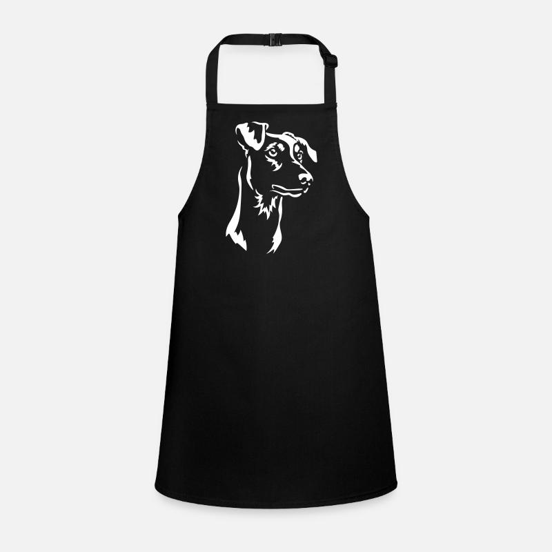 German Pinscher Head "Black Edition" Children's Apron