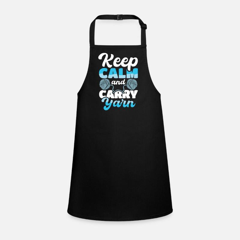 Keep calm and carry yarn Schürze für Kinder