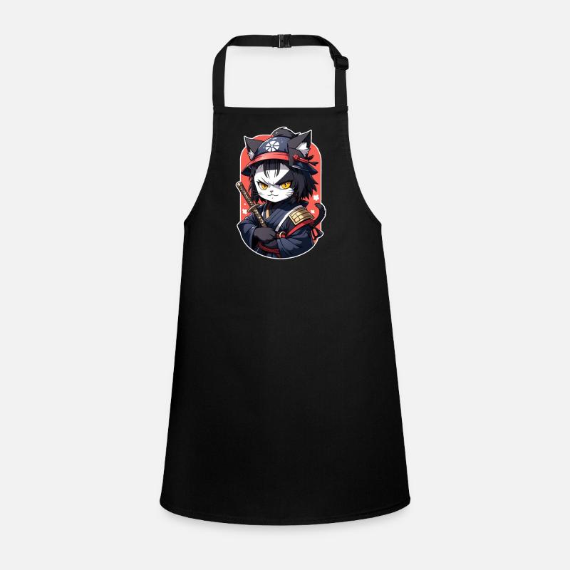 chat ninja - chaton samourai Tablier Enfant