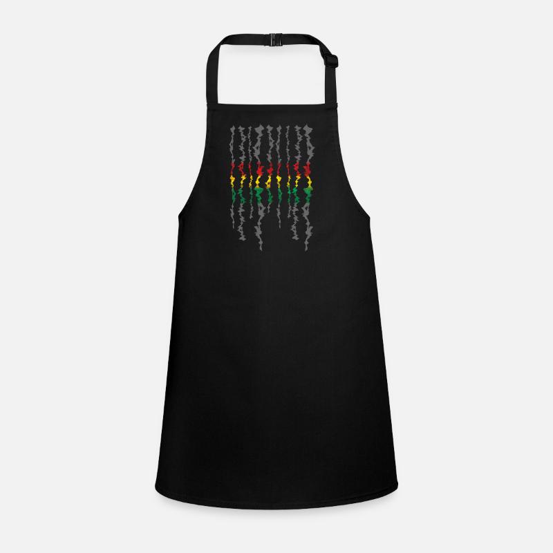Rasta Ribbon Grayscale Stripes Children's Apron