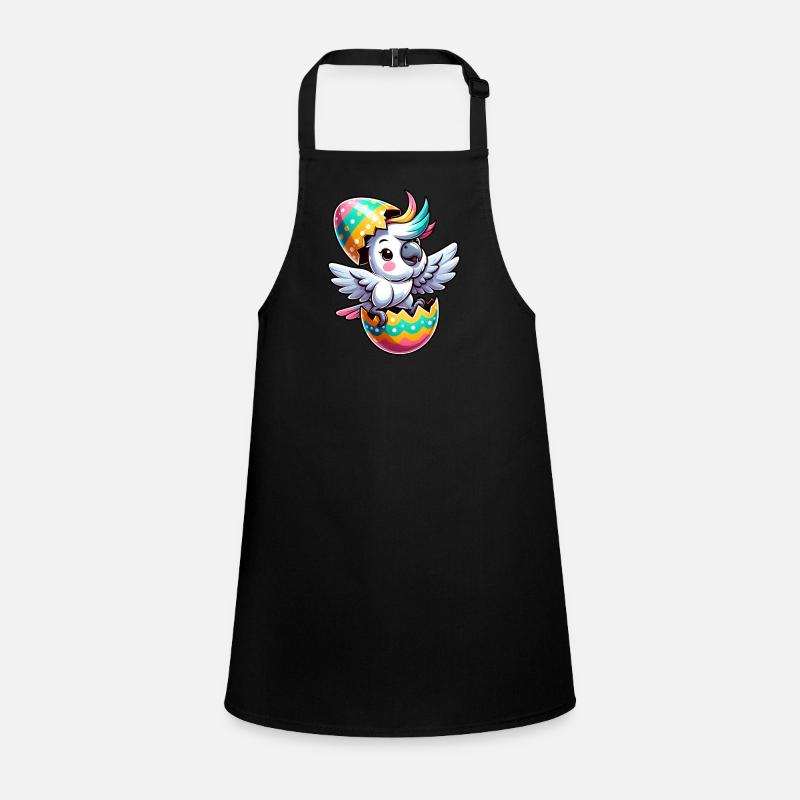 Easter Cockatoo in Eggshell, Clumsy Bird Children's Apron