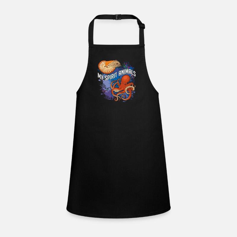 Nautilus and octopus are my favorite animals Children's Apron