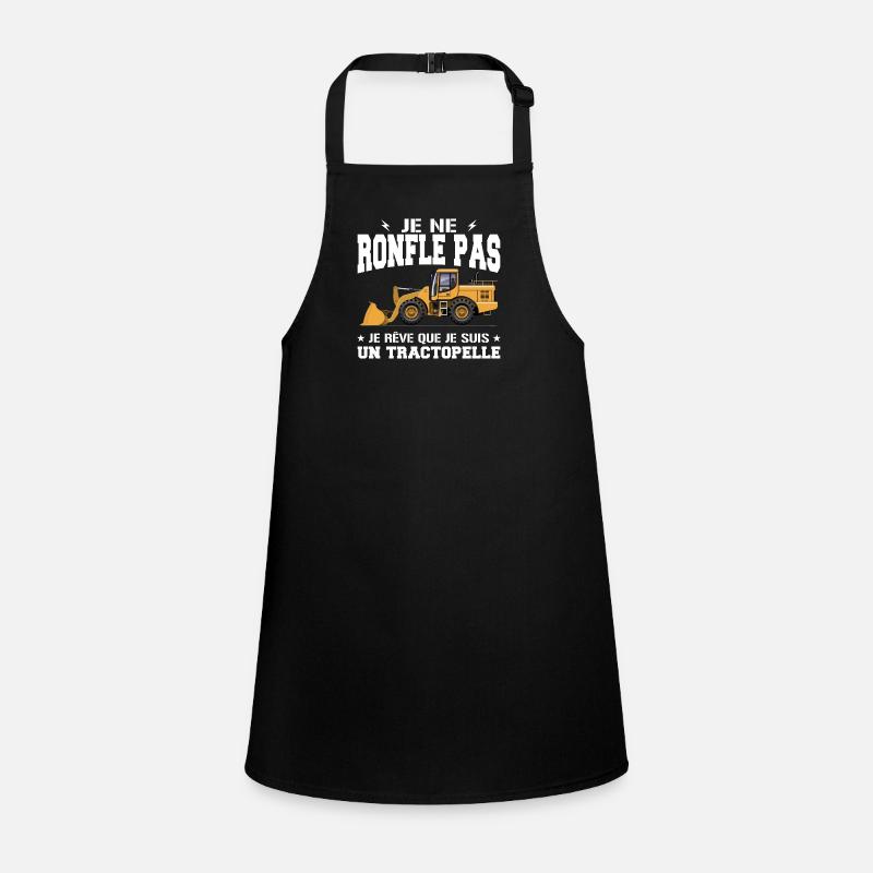 Construction machine Backhoe loader Snorer Children's Apron
