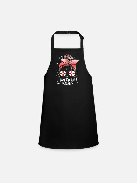 Northern Ireland - Children's Apron - black - Front