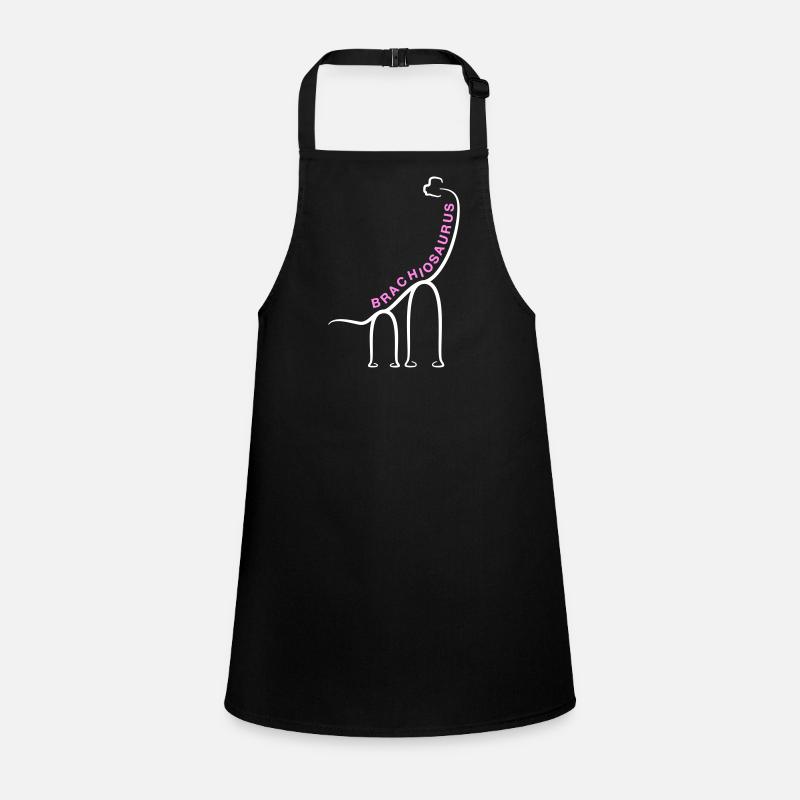 Dinosaur Brachiosaurus Dino Line Graphic Children's Apron
