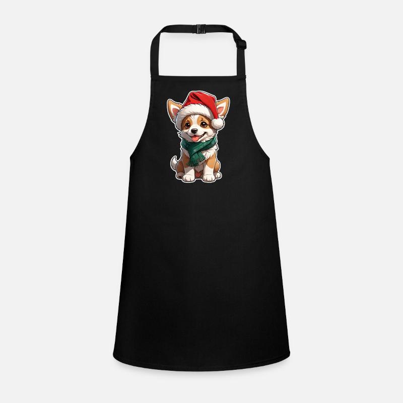 chien avec bonnet de noel Tablier Enfant
