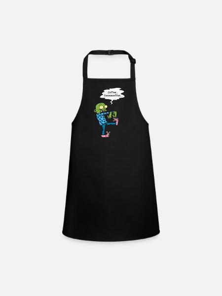 Need a coffee - Children's Apron - black - Front