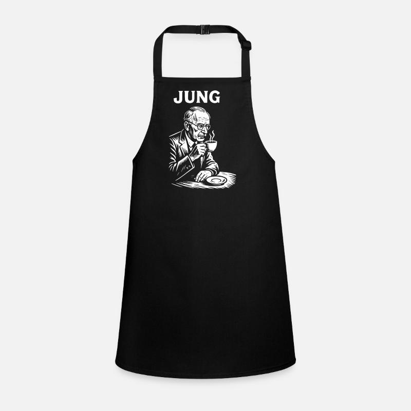 Carl Gustav Jung drinking a coffee Children's Apron