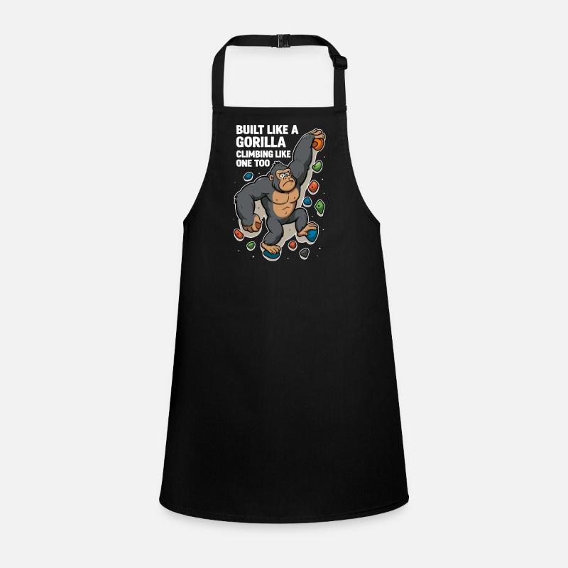 Bloc drôle – Chemise d’escalade de Gorille Cartoon Tablier Enfant