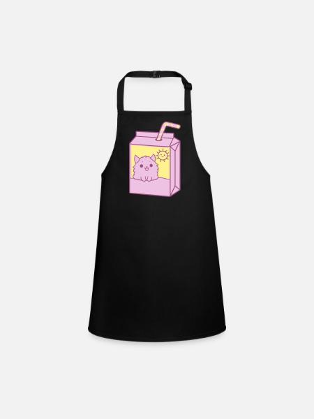Un design de package mignon - Tablier Enfant - noir - Devant