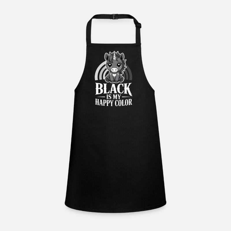 Monochrome Unicorn Joy Children's Apron