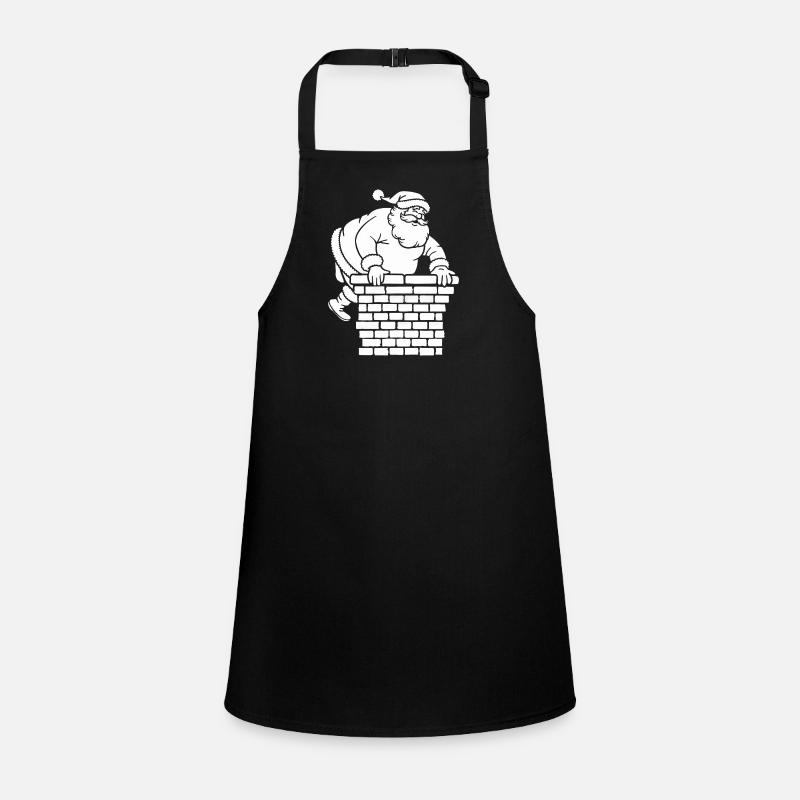 Santa Claus Silhouette Minimalist Children's Apron