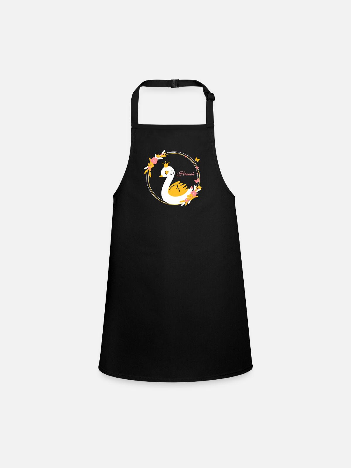 Hannah - Children's Apron - black - Front