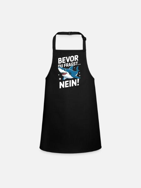Requin Requin Requins Requin - Tablier Enfant - noir - Devant