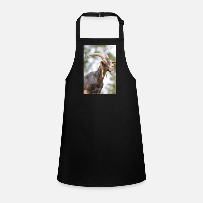 Chèvre (caprine, capra) brune et noire Tablier Enfant