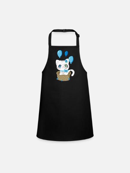 Baby Kitty, Le Chaton doux - Tablier Enfant - noir - Devant