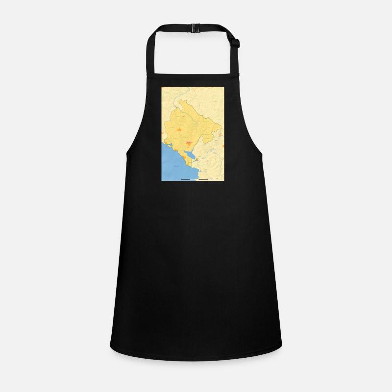 Montenegro Map Map Children's Apron