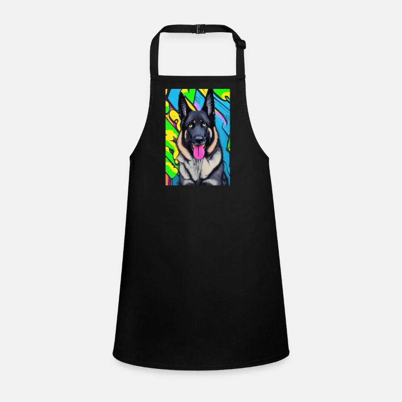 Impression pop art moderne | coloré | Shepard allemand Tablier Enfant
