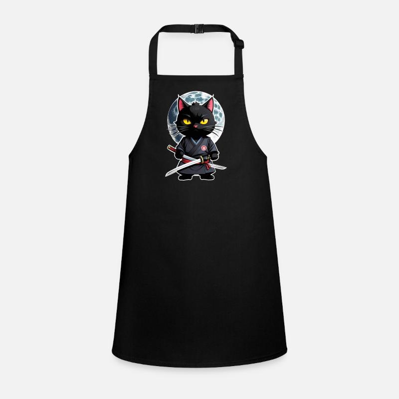chat ninja - chaton samourai Tablier Enfant