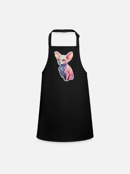 Chat Sphinx - Tablier Enfant - noir - Devant