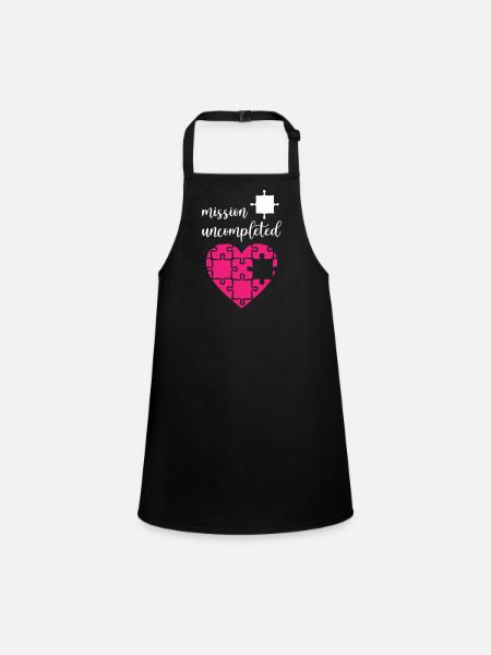 Mission Uncompleted Puzzle - Children's Apron - black - Front