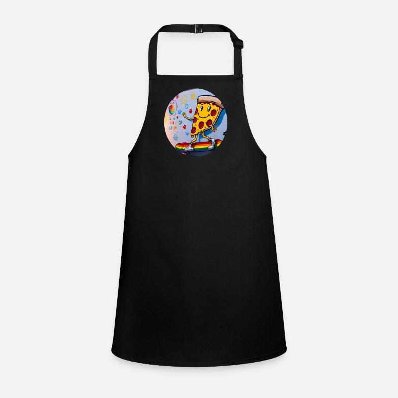 Pizza Slice Skateboard Graffiti Children's Apron