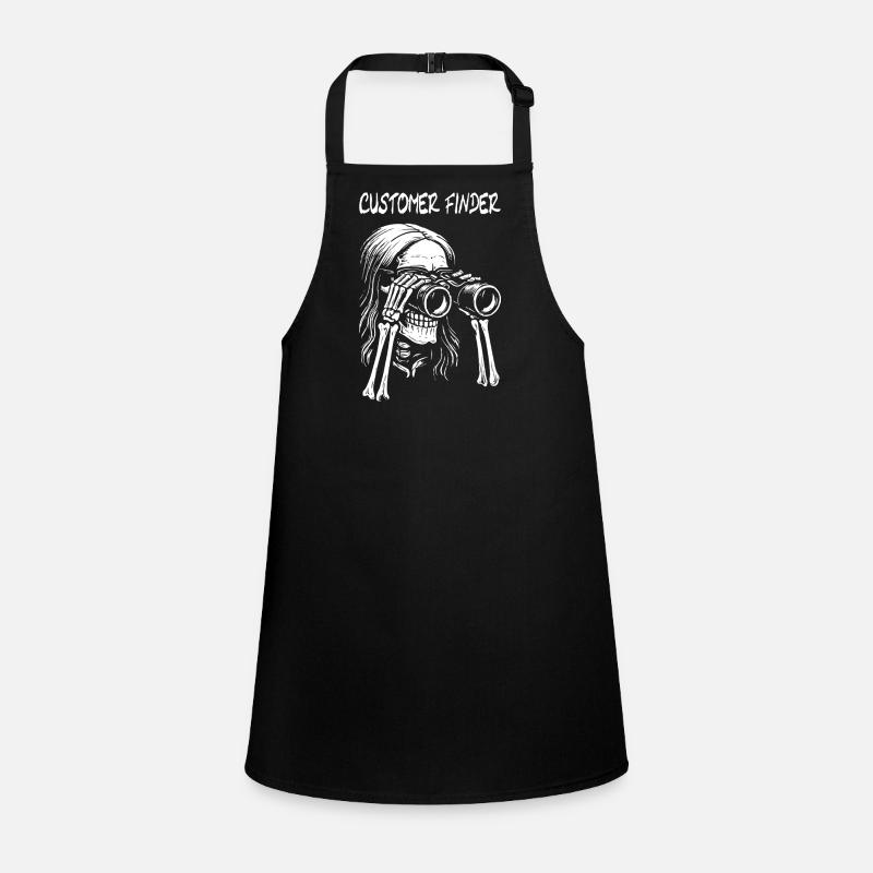 Customer Finder Skeleton Binoculars Design Rock Children's Apron