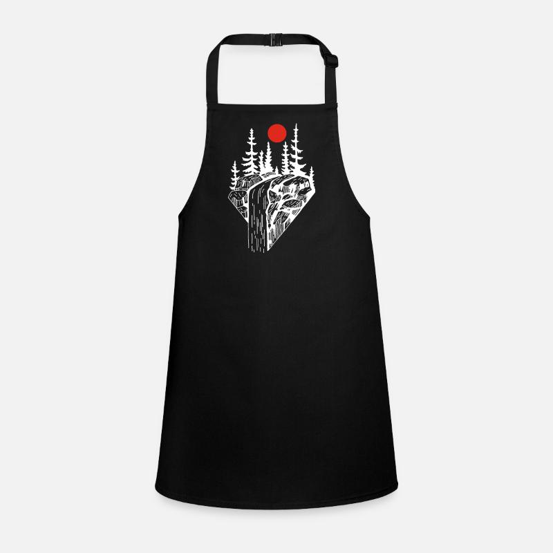 The red sun and the white waterfall Children's Apron
