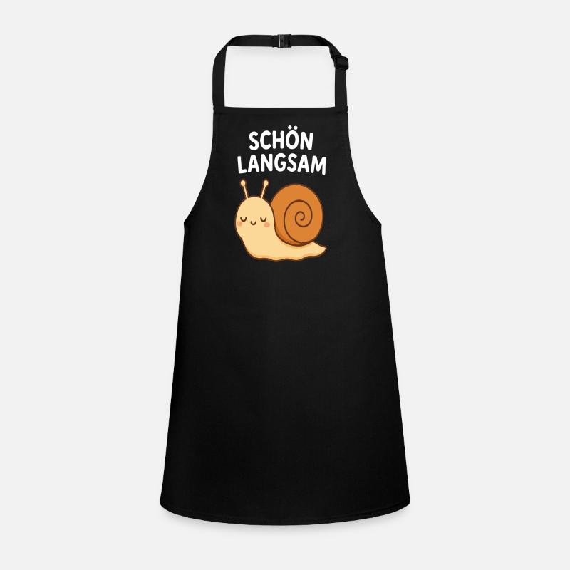 Nice Slow Snail Motifs Children's Apron
