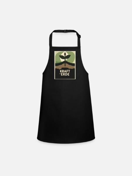 Kraft der Erde Natur 1930s  - Schürze für Kinder - Schwarz - Vorne