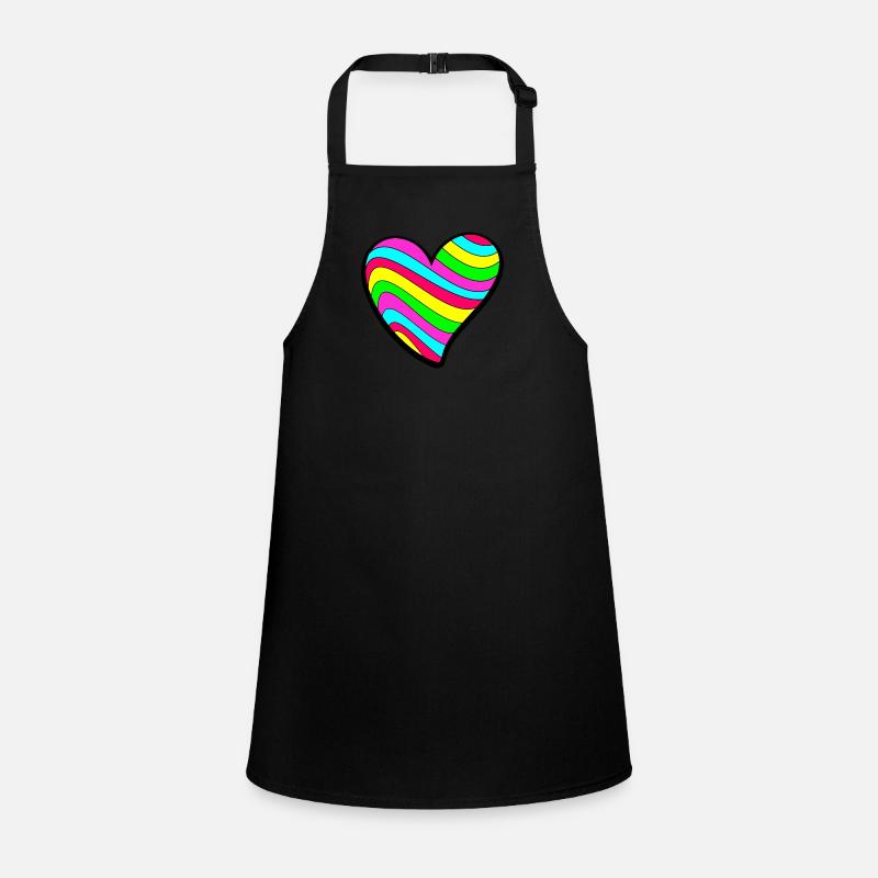 Psychedelic Love Heart Children's Apron