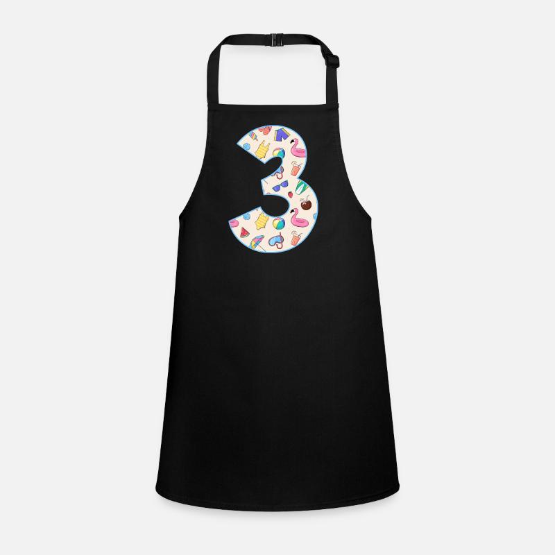 HOLIDAY NUMBER 3 YEARS SUMMER 3RD BIRTHDAY Children's Apron