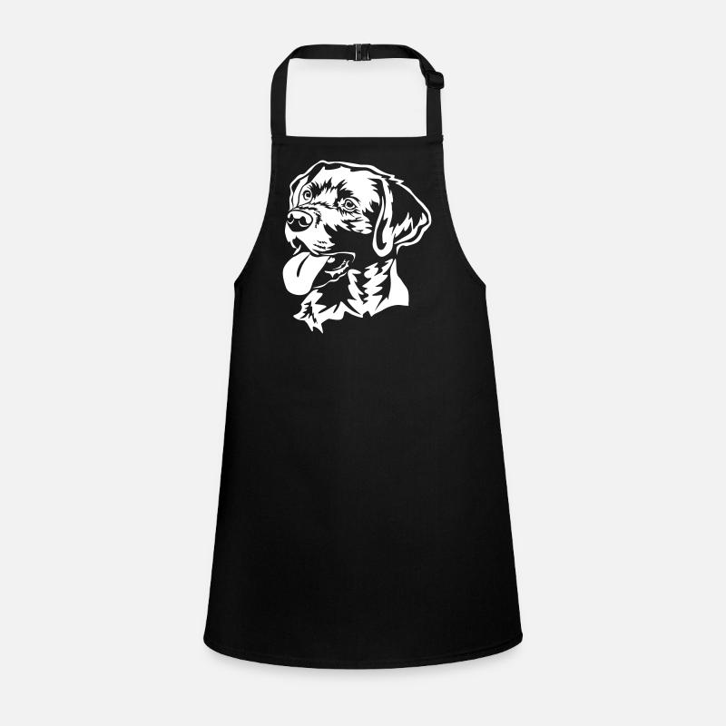 Labrador Kopf "Black Edition" Schürze für Kinder