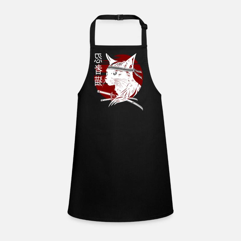 Ninja Katze Anime - Manga Japanisch Schürze für Kinder