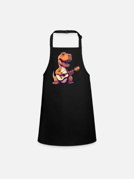 Trex Guitariste Guitariste - Tablier Enfant - noir - Devant