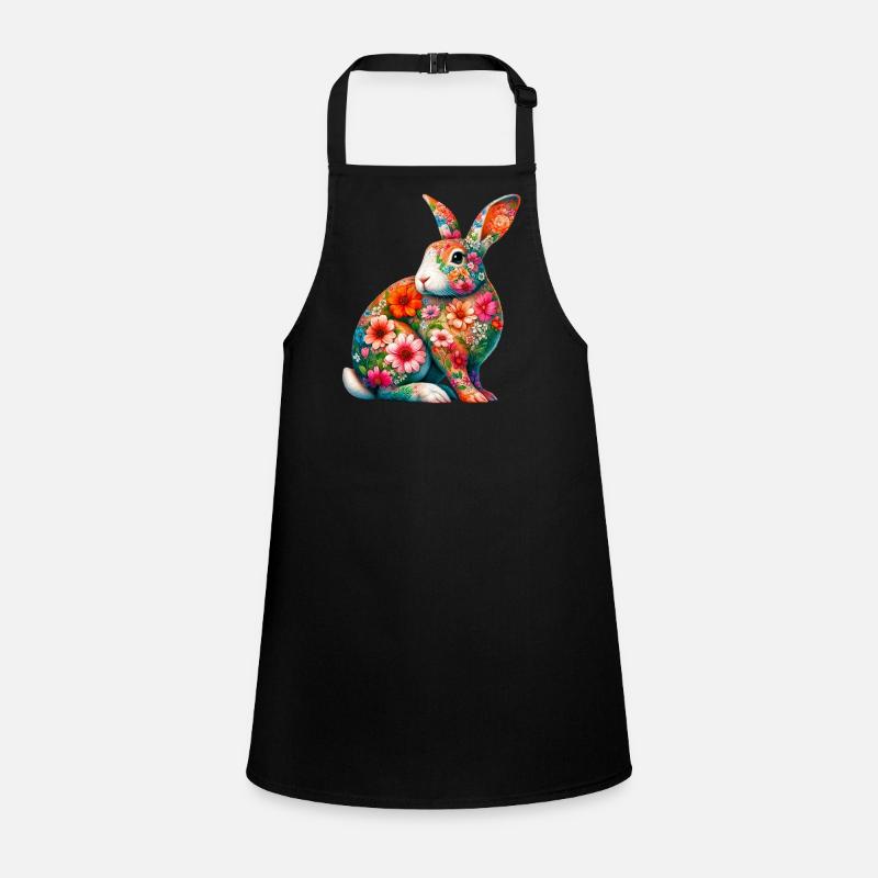 Lapin décoré de fleurs Tablier Enfant