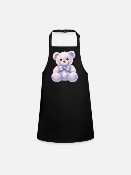 Coquette Ours Pailleté 🧸 - Tablier Enfant - noir - Devant