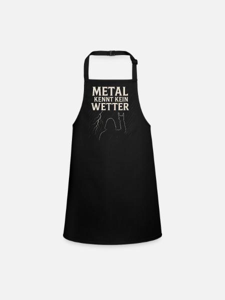 Metal kennt kein Wetter Festival Edition - Schürze für Kinder - Schwarz - Vorne