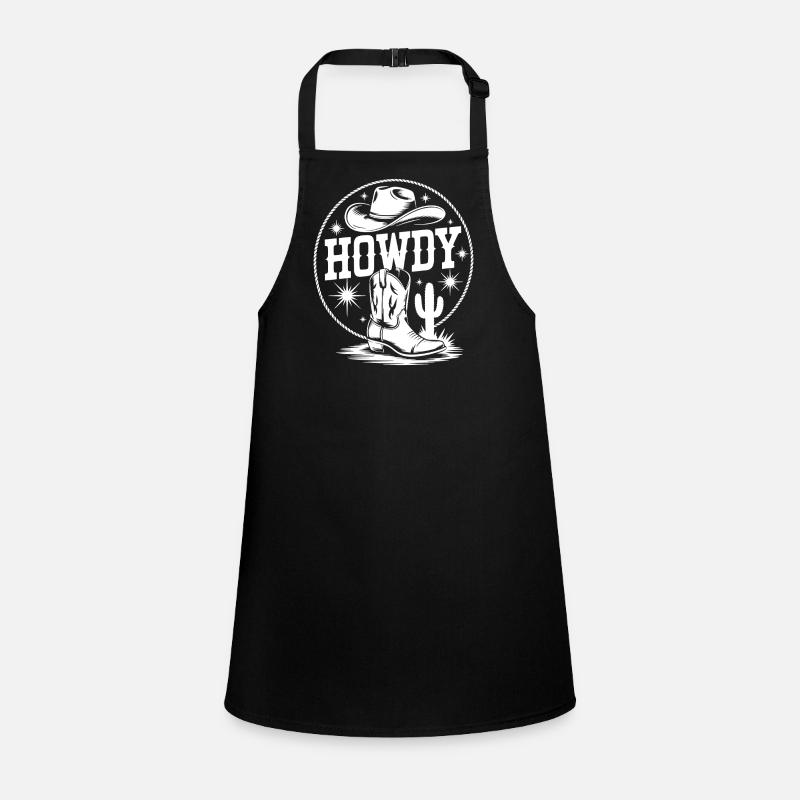 Conception de silhouette de cow-boy western Tablier Enfant