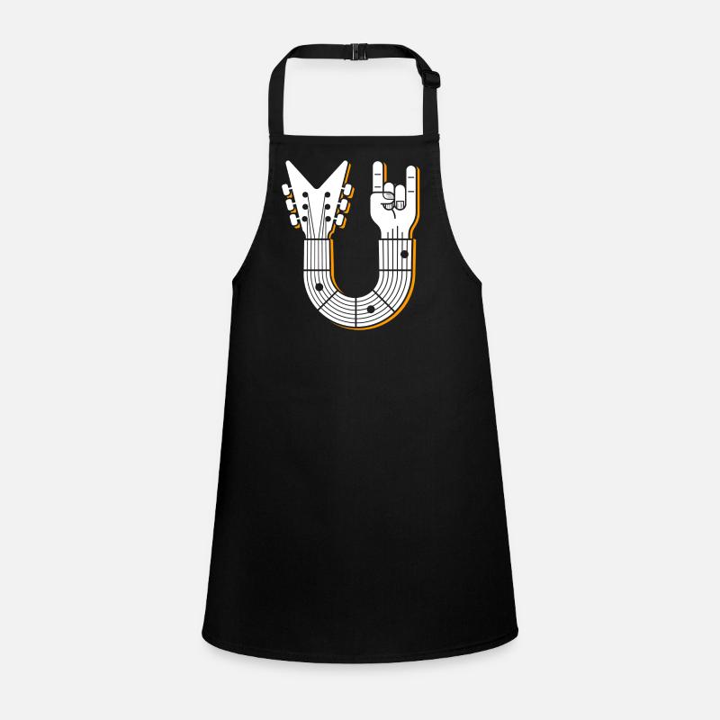 Rock Hand Guitar Emblem Children's Apron